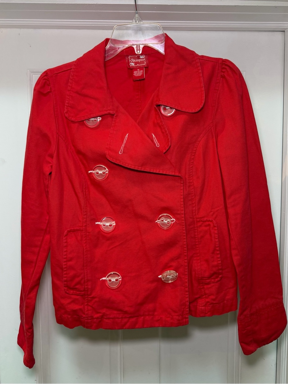 Periscope Red Double Breasted Peacoat Jacket Women’s Medium